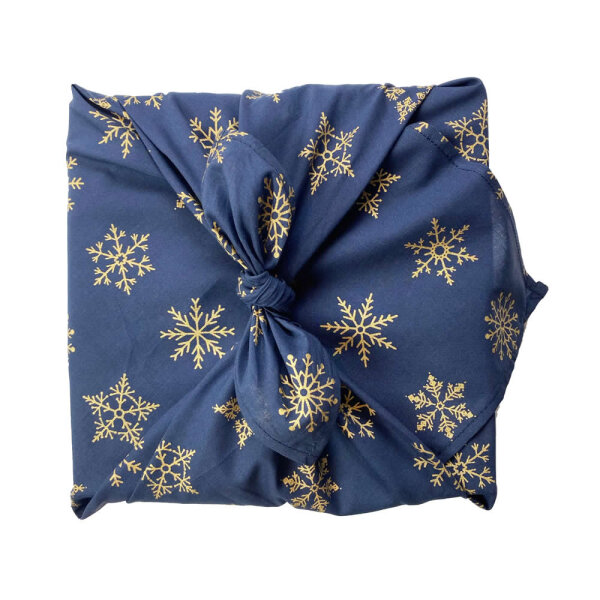 FabRap Furoshiki Tuch Small 35 x 35 cm Midnight Snowflakes