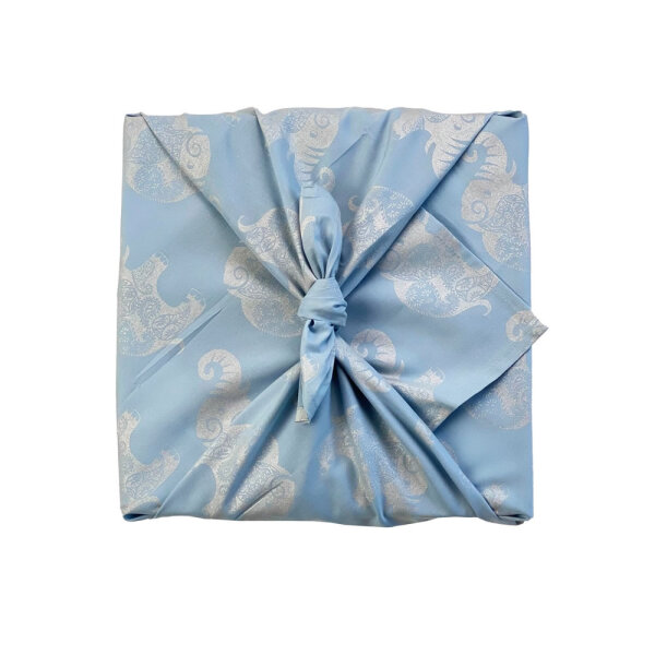 FabRap Furoshiki Tuch Large 75 x 75 cm Sky Elephants