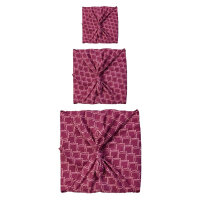 FabRap Furoshiki Tücher Maroon Ogives 3er-Set